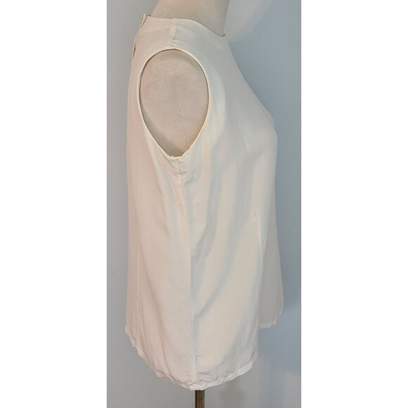 Casual Corner Womens S Silk Ivory Tunic Blouse Cami VTG Careerwear Casual Party - Picture 3 of 10